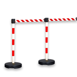 Afzetpaal met 3 meter lint (50mm hoog)