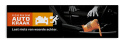 Campagnebord reflecterend - VOORKOM AUTOKRAAK - 2070x595x32mm