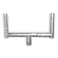 Support double &Oslash;76mm en acier pour 2 miroirs de circulation