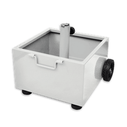 Verrijdbare bordenstandaard CUBE 450x450x260mm - wit RAL9016