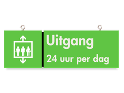 Plafondbord Q-Park - VOETGANGERS