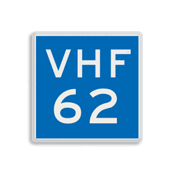 Scheepvaartbord BPR E.23 - Marifoonkanaal voor nautische informatie