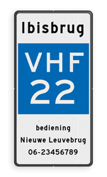 Scheepvaartbord E.23 + tekst