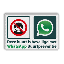 WhatsApp Attentie Buurtpreventie Informatiebord 04 - L209wa