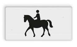 Verkeersbord RVV OB01 - Onderbord - Geldt alleen voor ruiter te paard