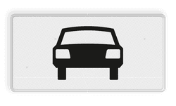 Verkeersbord RVV OB08 - Onderbord - Geldt alleen voor auto's