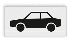 Verkeersbord RVV OB09 - Onderbord - Geldt alleen voor auto's
