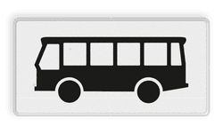 Verkeersbord RVV OB12 - Onderbord - Geldt alleen voor bussen