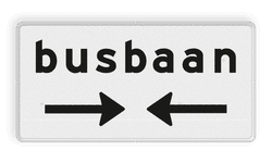 Verkeersbord RVV OB503OB619- Onderbord - Kruising busbaan