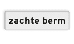 Verkeersbord RVV OB601 - Onderbord - Zachte berm