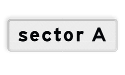 Verkeersbord RVV OB903 - Onderbord - Sector