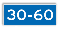 Scheepvaartbord BPR E.5.2 - Toestemming ligplaats te nemen binnen de aangegeven meters