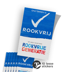 Mini-stickers (40x60mm) set 10 stuks - Rookvrije Generatie