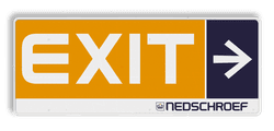 Informatiebord rechthoek 3:1 reflecterend + Nedschroef - EXIT