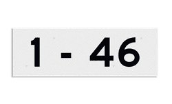 Plaque de num&eacute;ro de maison pour plage de num&eacute;ros r&eacute;fl&eacute;chissante 300 x 100 mm