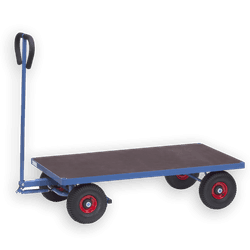 Materiaalkar 1200x800mm met handrem en luchtbanden