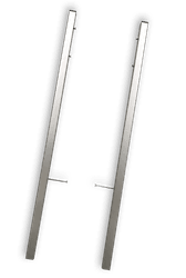 Montants TS3 (30x30mm) - Aluminium brossé - kit de 2 pièces