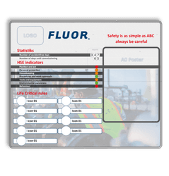 PBM veiligheidsbord 2400x2000mm met iconen en magneetzone
