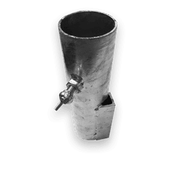 Verloopstuk Ø48mm t.b.v. gat 60x60 baakvoet recycling