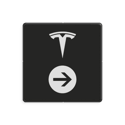 Informatiebord 500x500x28mm Bataviastad-picto Tesla route