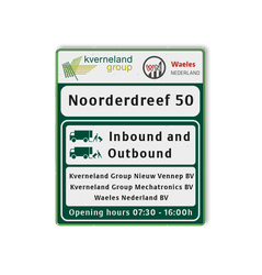 Informatie- routebord - Kverneland Groep - 1000x1180x28mm