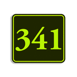 Huisnummerbord fluorescerend + reflecterend 119x109mm