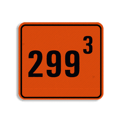 Plaque num&eacute;ro de maison orange-noir 119 x 109 mm