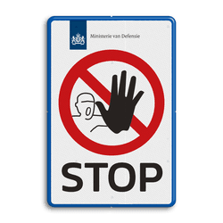 Entreebord STOP-BORD, toegang verboden in huisstijl