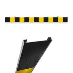 Hoogtebegrenzer 200mm aluminium C profiel + tekst