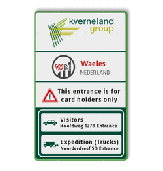 Informatie- routebord - Kverneland Groep - 1000x1600x28mm