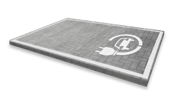 Symbole de marquage routier - Borne de recharge pour véhicule électrique - peinture routière