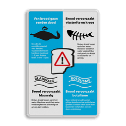 Informatiebord - Van brood gaan eenden dood - Model 03 - Vissen