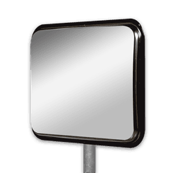 Miroir industriel rectangulaire en acier inoxydable 800 x 600 mm sans cadre