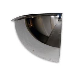 Miroir industriel sph&eacute;rique 1000 mm en acrylique &ndash; angle de vue 90&deg;
