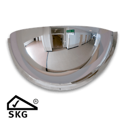 Miroir sph&eacute;rique demi-sph&egrave;re 180&deg; &Oslash;900 mm en polycarbonate certifi&eacute; SKG-V