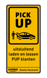 Verkeersbord pick up klanten JUMBO - reflecterend