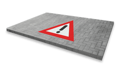 Thermoplast wegmarkering - driehoekig verkeersteken