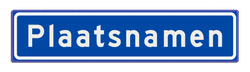 Plaatsnaambord 1540x340 mm RVV H01a - Start bebouwde kom