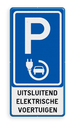 Verkeersbord België - Parkeren elektrisch opladen