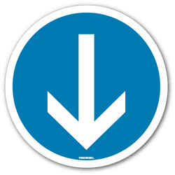 25107 - Signface met pijl UK / UAE 1500mm met logo - Klasse 3 - HERANTE
