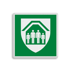 Verzamelplaats bord BHV - Schuilplaats