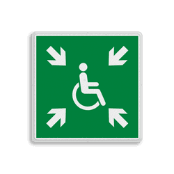 Verzamelplaats bord BHV - tijdelijk voor evacuatie