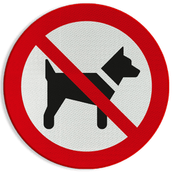 Verbodsbord P021 - Verboden voor honden