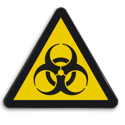 Autocollant ou panneau - W009 - Risque biologique