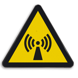 Autocollant ou panneau - W005 - Radiations non ionisantes