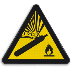 Autocollant ou panneau - W029 - Bouteille pressurisée