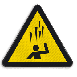 Autocollant ou panneau - W039 - Pointes de glace en chute