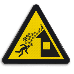Autocollant ou panneau - W040 - Chute de neige du toit