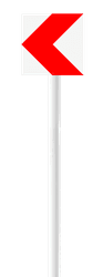 BB14 - Bochtschild inclusief buispaal wit