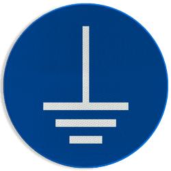 Veiligheidspictogram M005 - Aarding verplicht - reflecterend